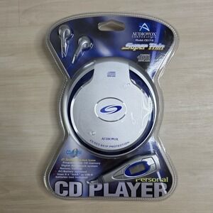 Audiovox Super Thin 45 Second Personal CD Player Headphone Remote Control New